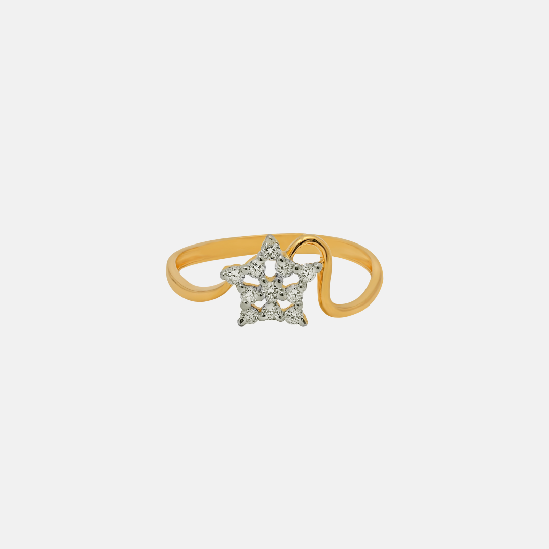 Lucifer Star Gold Ring