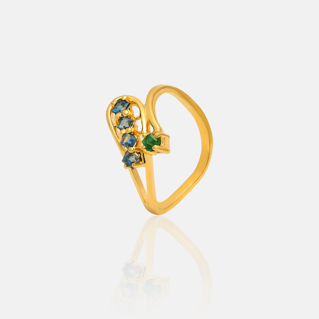 Blue Prick Gold Ring