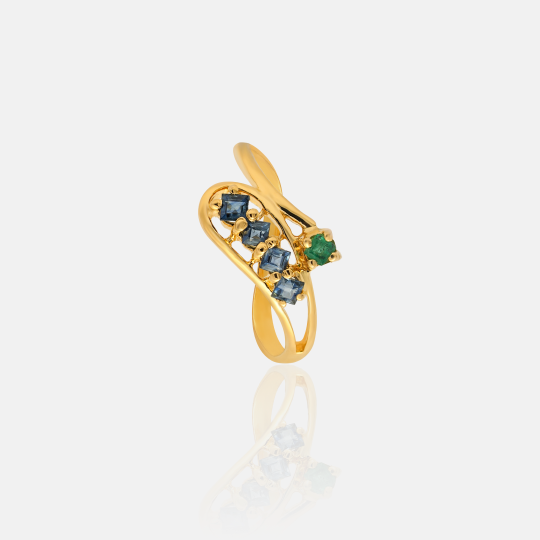 Blue Prick Gold Ring