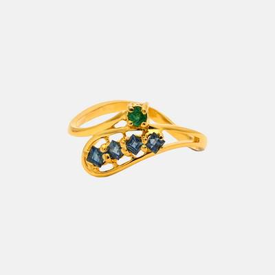 Blue Prick Gold Ring