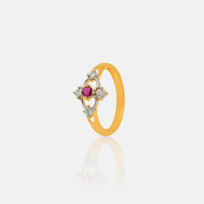 Enigma Gold Ruby Ring