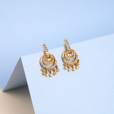 Dangler Drops Gold Earrings